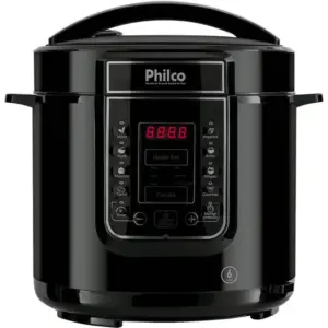 Panela de Pressão Elétrica Digital Philco 6L Inox Preta 220V PPPP01 Panela de Pressão Elétrica Digital Philco 6L Inox Preta 220V PPPP01