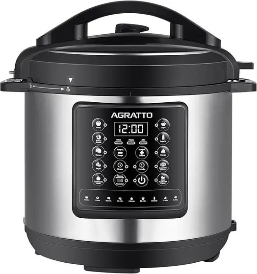 Panela de Pressão Elétrica Digital Agratto Inox 127V APPD01L-01