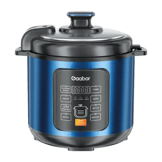 Panela de Pressão Elétrica Gaabor 6L 1000W com 8 Funções