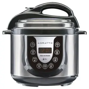 Panela de Pressão Elétrica Agratto 4L 800W Preta com Timer e Controle de Temperatura PED-01 Panela de Pressão Elétrica Agratto 4L 800W Preta com Timer e Controle de Temperatura PED-01