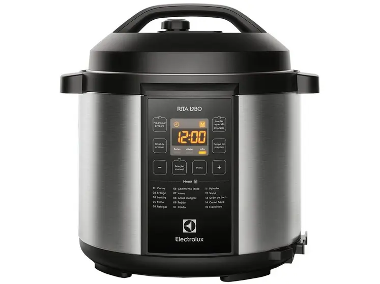Panela de Pressão Elétrica Digital Electrolux 6L 1000W com Controle de Temperatura PCC20