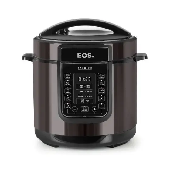 Panela de Pressão Elétrica Digital EOS Multicooker 6L Titanium 110V EPP60DT