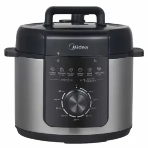 Panela de Pressão Elétrica Midea 4L Preto/Inox PPM4