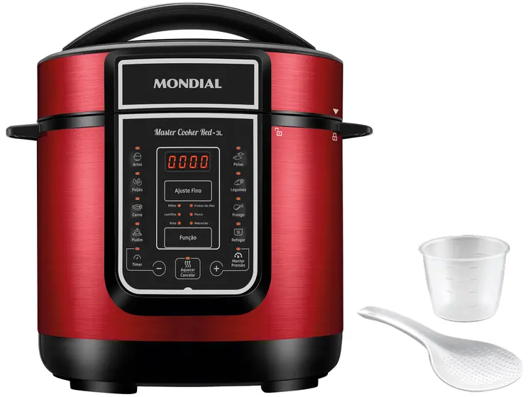 Panela de Pressão Elétrica Digital Mondial Master Cooker 3L 700W