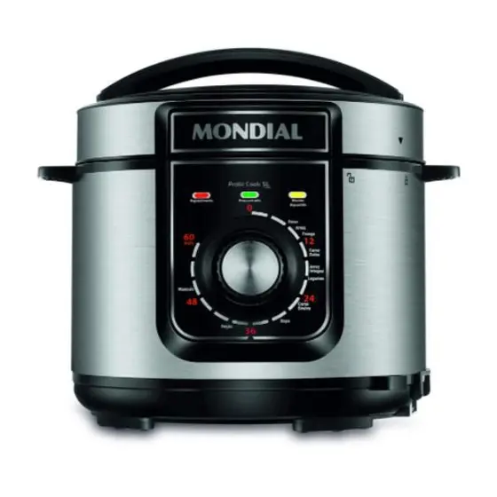 Panela de Pressão Elétrica Mondial Pratic Cook 5L Preta 127V