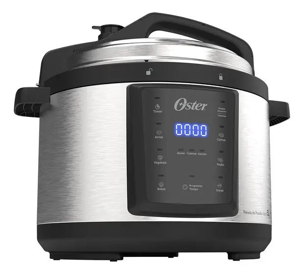 Panela de Pressão Elétrica Digital Oster 5L Inox OPAN920