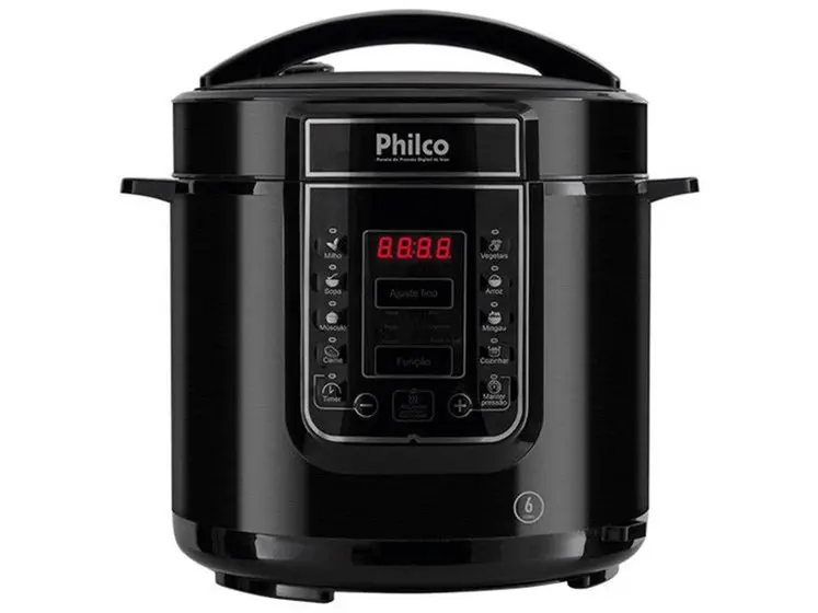Panela de Pressão Elétrica Digital Philco 6L 1000W com Timer e Controle de Temperatura PPPP01