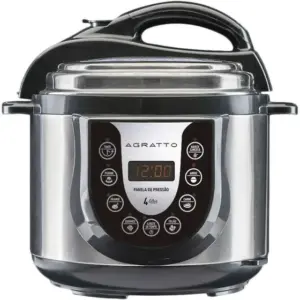 Panela de Pressão Eletrônica Agratto Cinza/Preta 127V PED01 Panela de Pressão Eletrônica Agratto Cinza/Preta 127V PED01