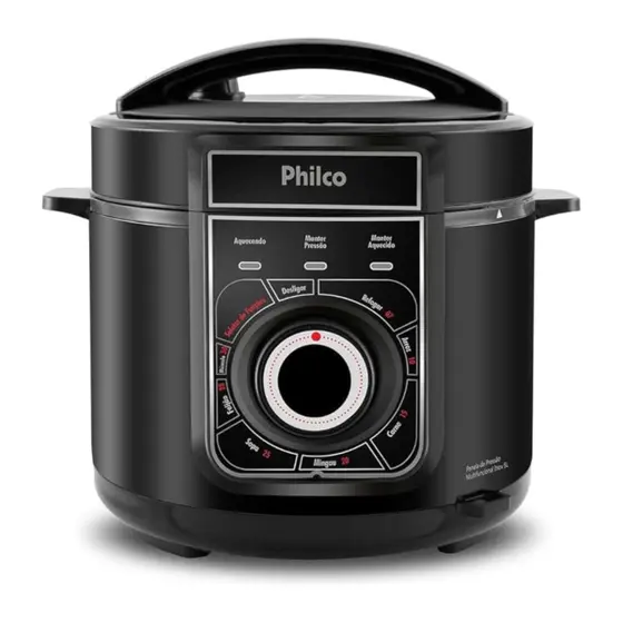 Panela de Pressão Elétrica Philco Multifuncional Inox Preta PPP02PI