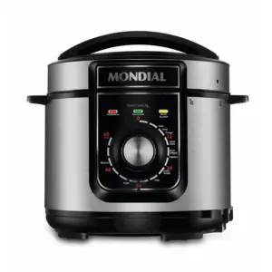 Panela de Pressão Elétrica Mondial Preto/Inox 220V Panela de Pressão Elétrica Mondial Preto/Inox 220V