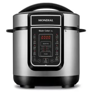 Panela de Pressão Elétrica Mondial 3L Preto/Inox 127V 60Hz PE-40 Panela de Pressão Elétrica Mondial 3L Preto/Inox 127V 60Hz PE-40