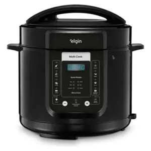 Panela de Pressão Elétrica Digital Elgin Multi Cook 5L 900W com Timer Inox
