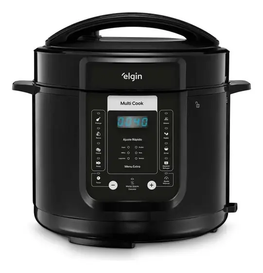 Panela de Pressão Elétrica Digital Elgin Multi Cook 5L 900W com Timer Inox