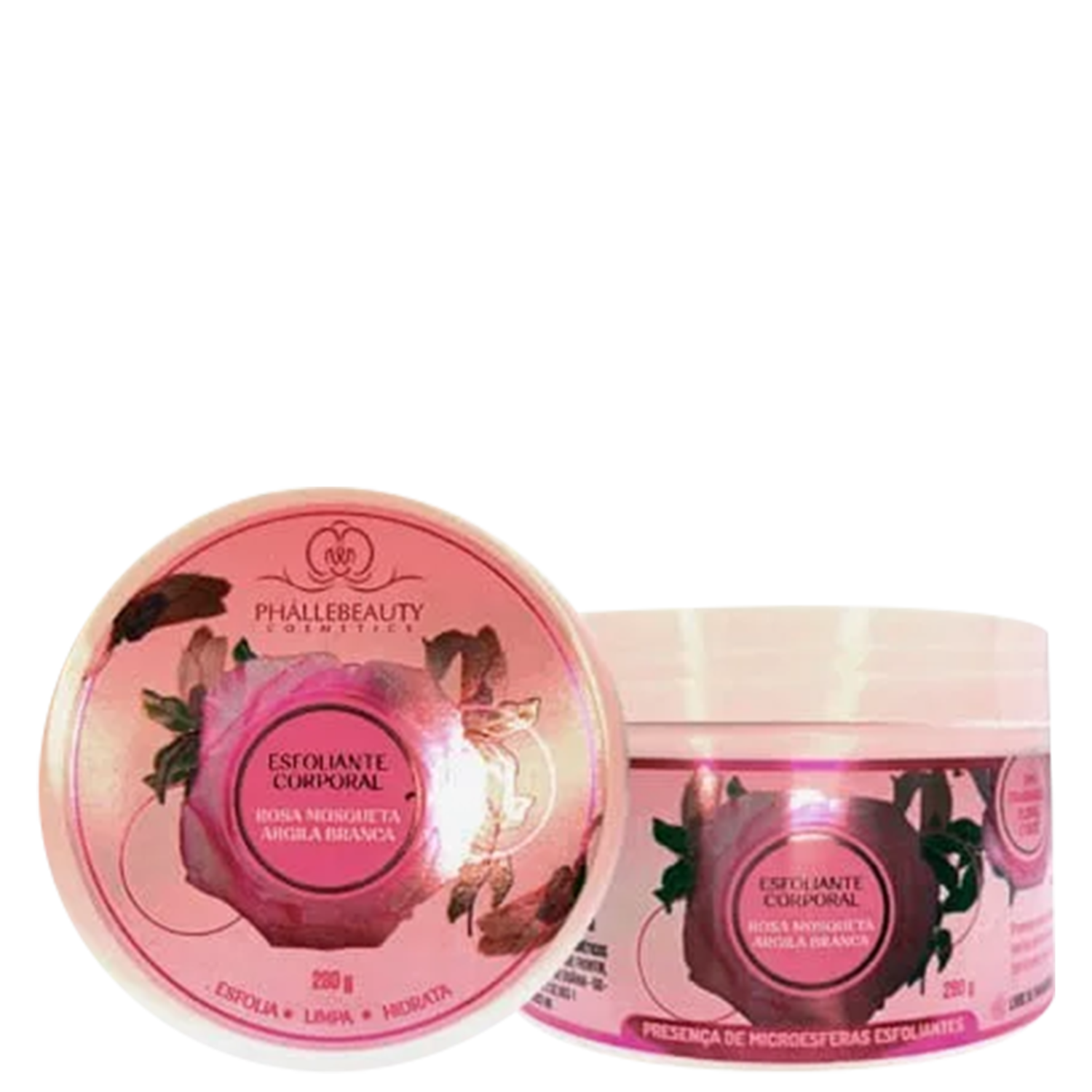 Esfoliante Phállebeauty Rosa Mosqueta e Argila Branca Corporal 280g