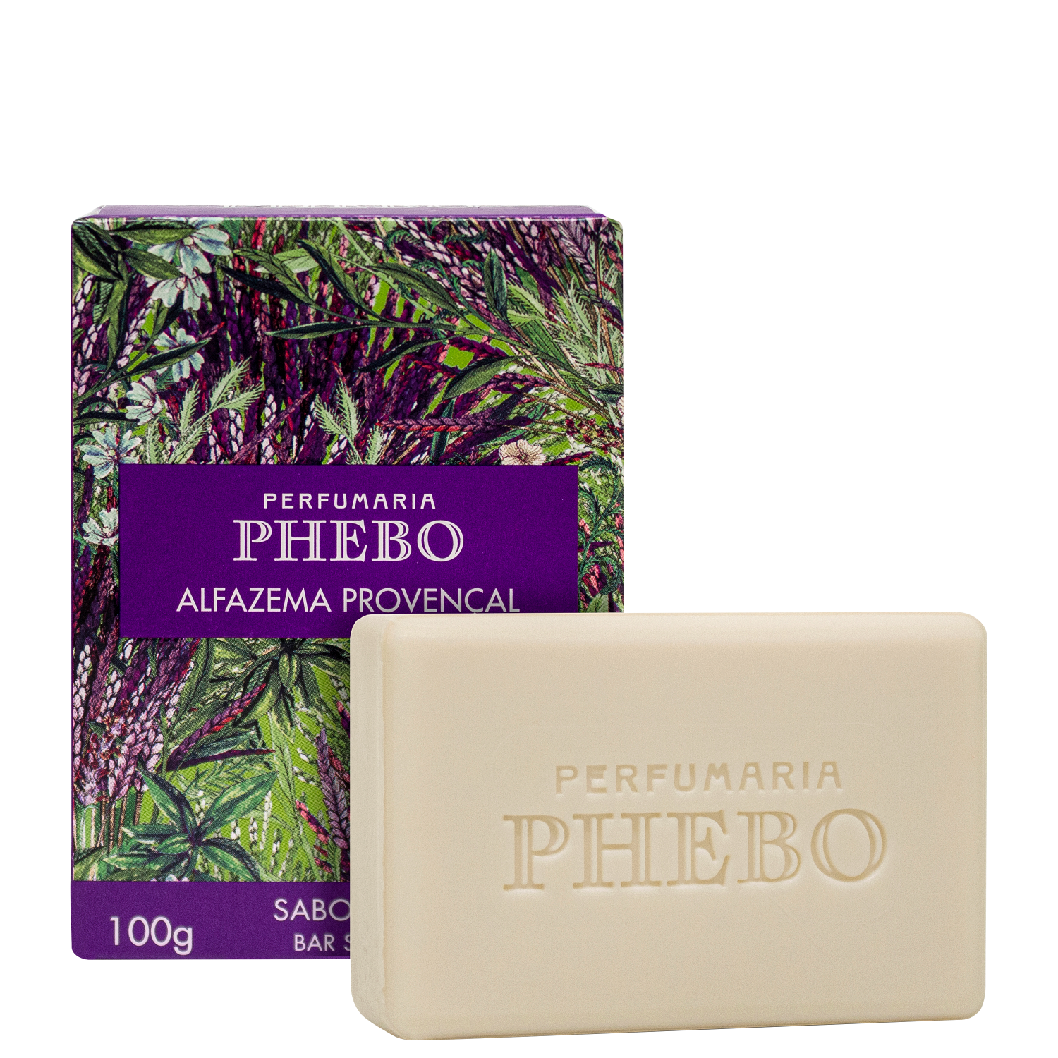 Sabonete em Barra Phebo Mediterrâneo Alfazema Provençal 100g