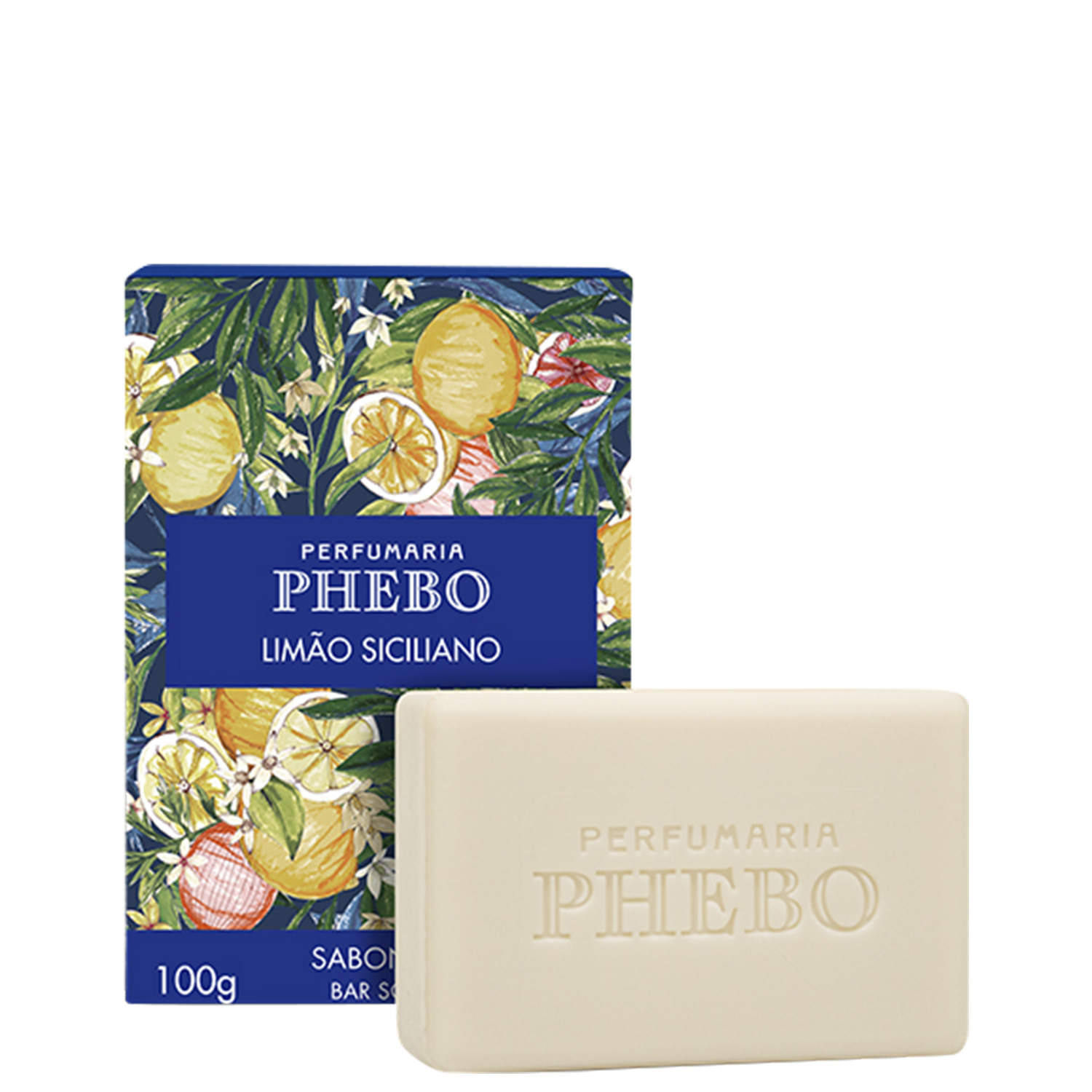 Sabonete em Barra Phebo Mediterrâneo Limão Siciliano 100g