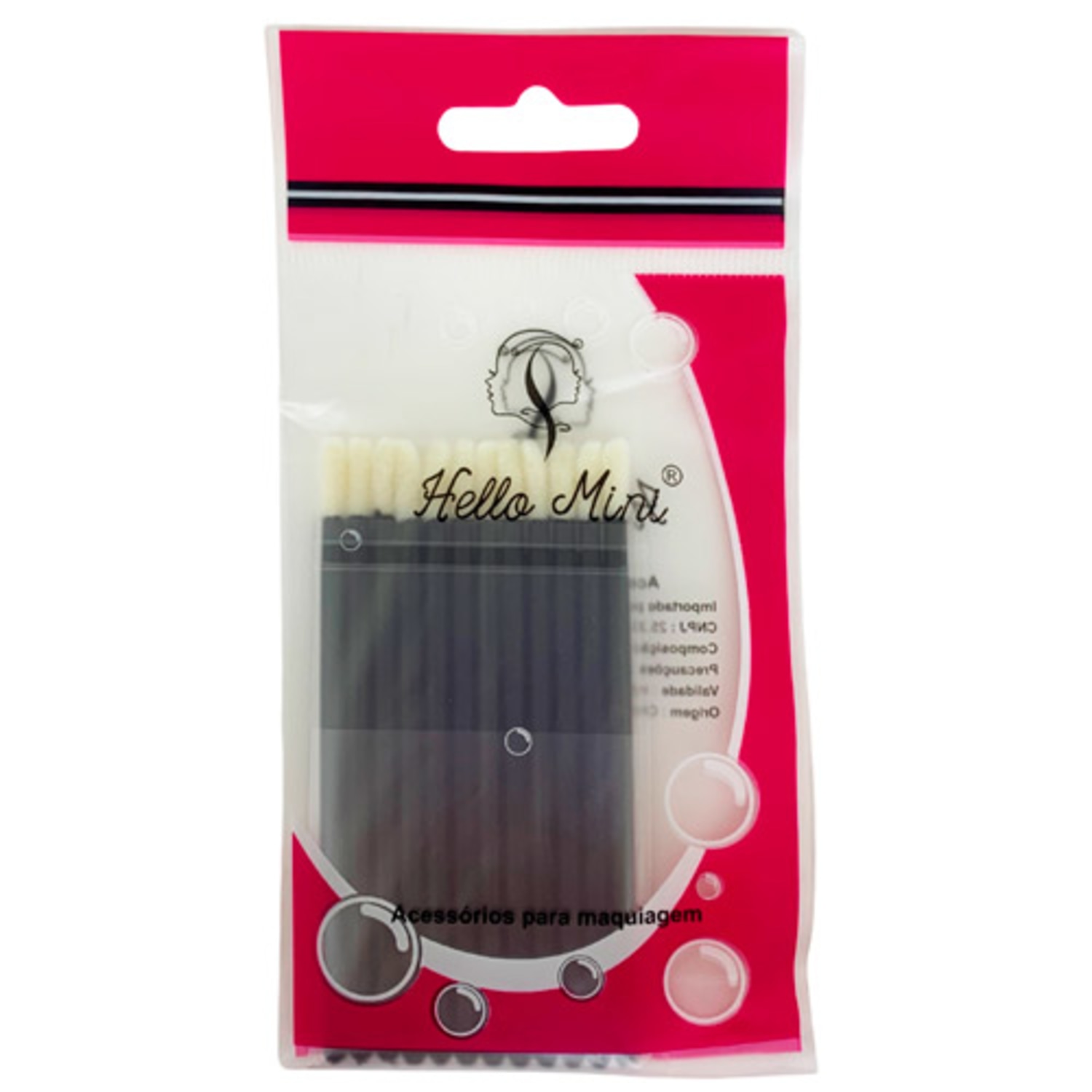 Pincel Aplicador Hello Mini CV359 Batom Descartável 12 unidades