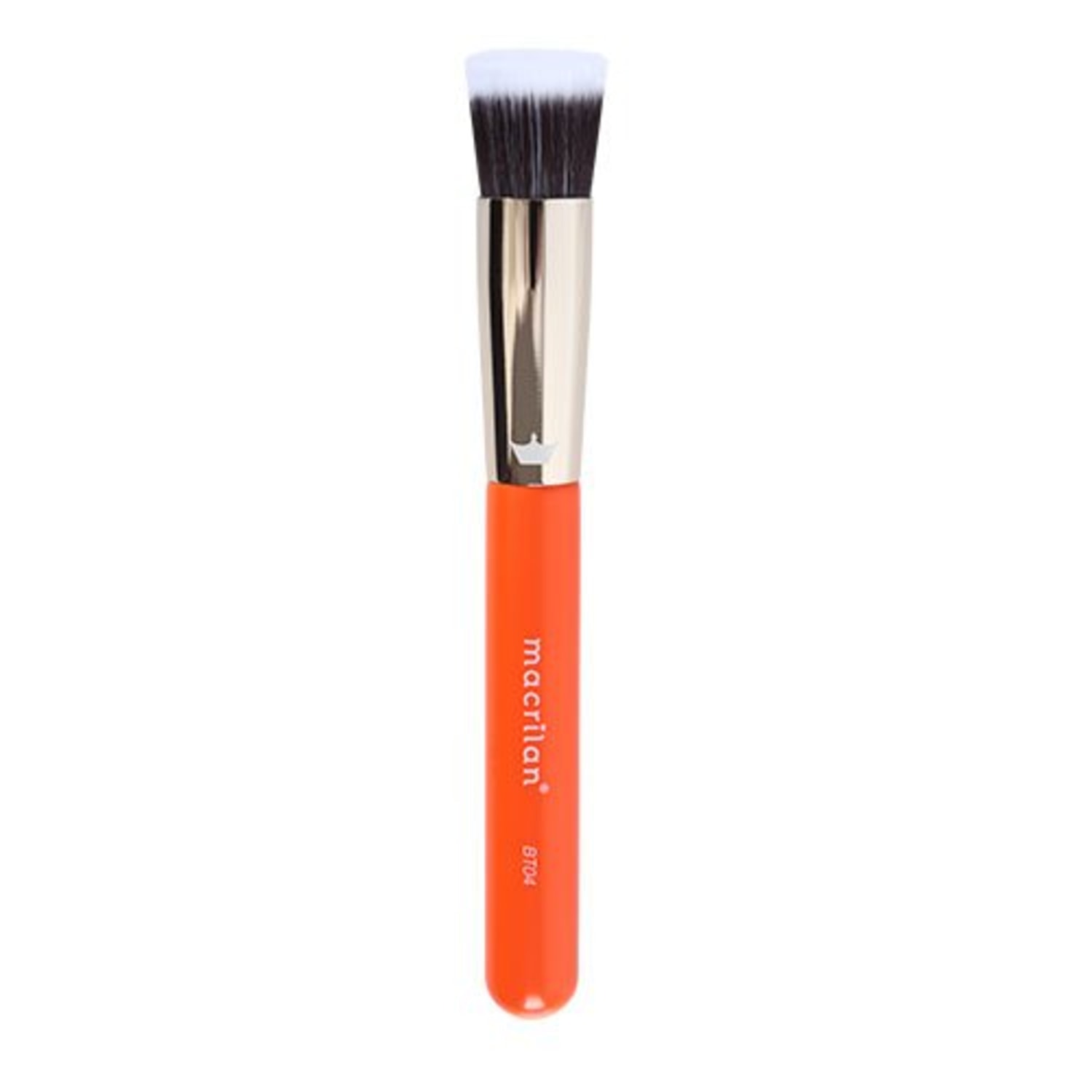 Pincel Macrilan BT04 Stick Duo Fiber Kabuki para Base Corretivo e Contorno Linha Beauty Tools