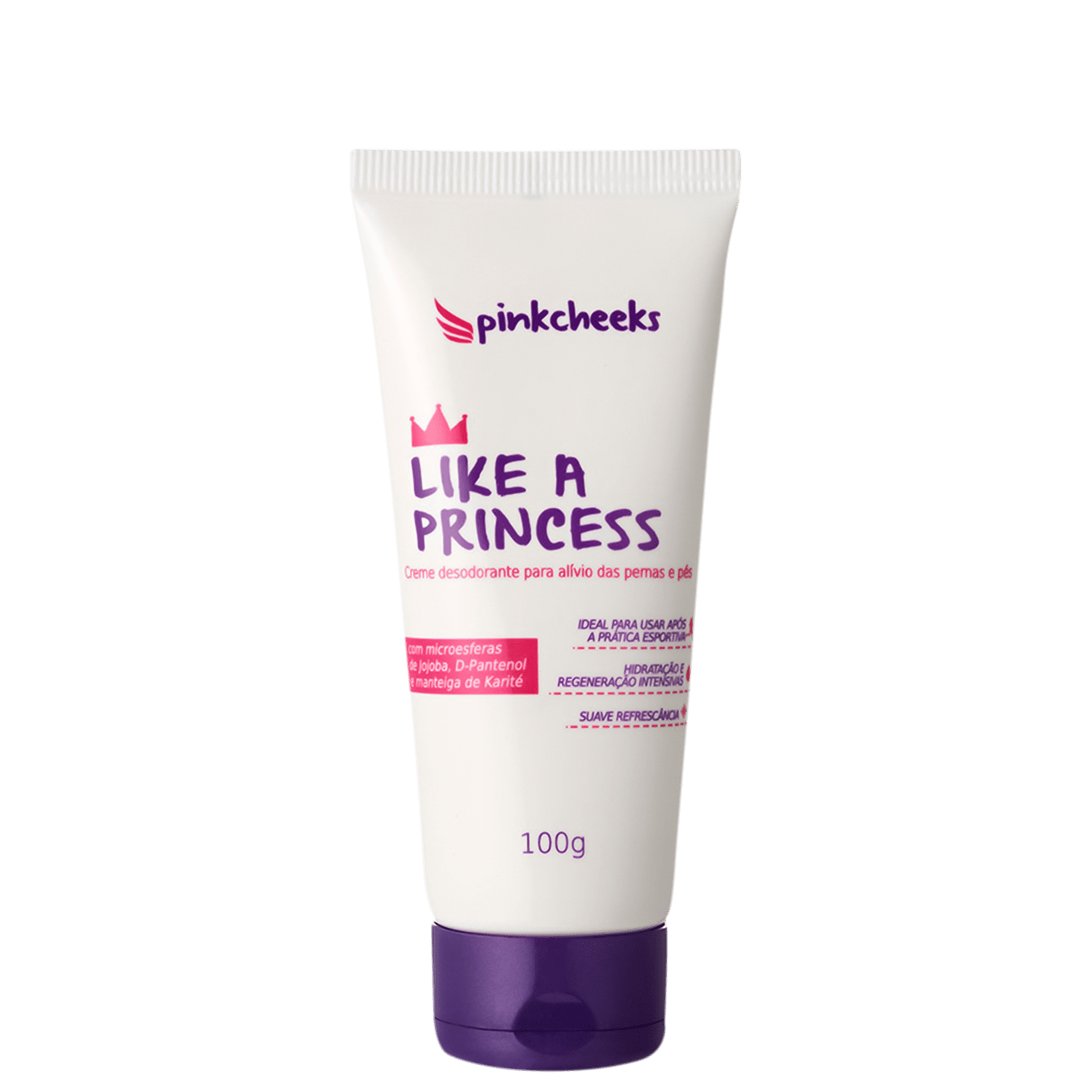 Creme para Pernas e Pés Pink Cheeks Like a Princess 100g