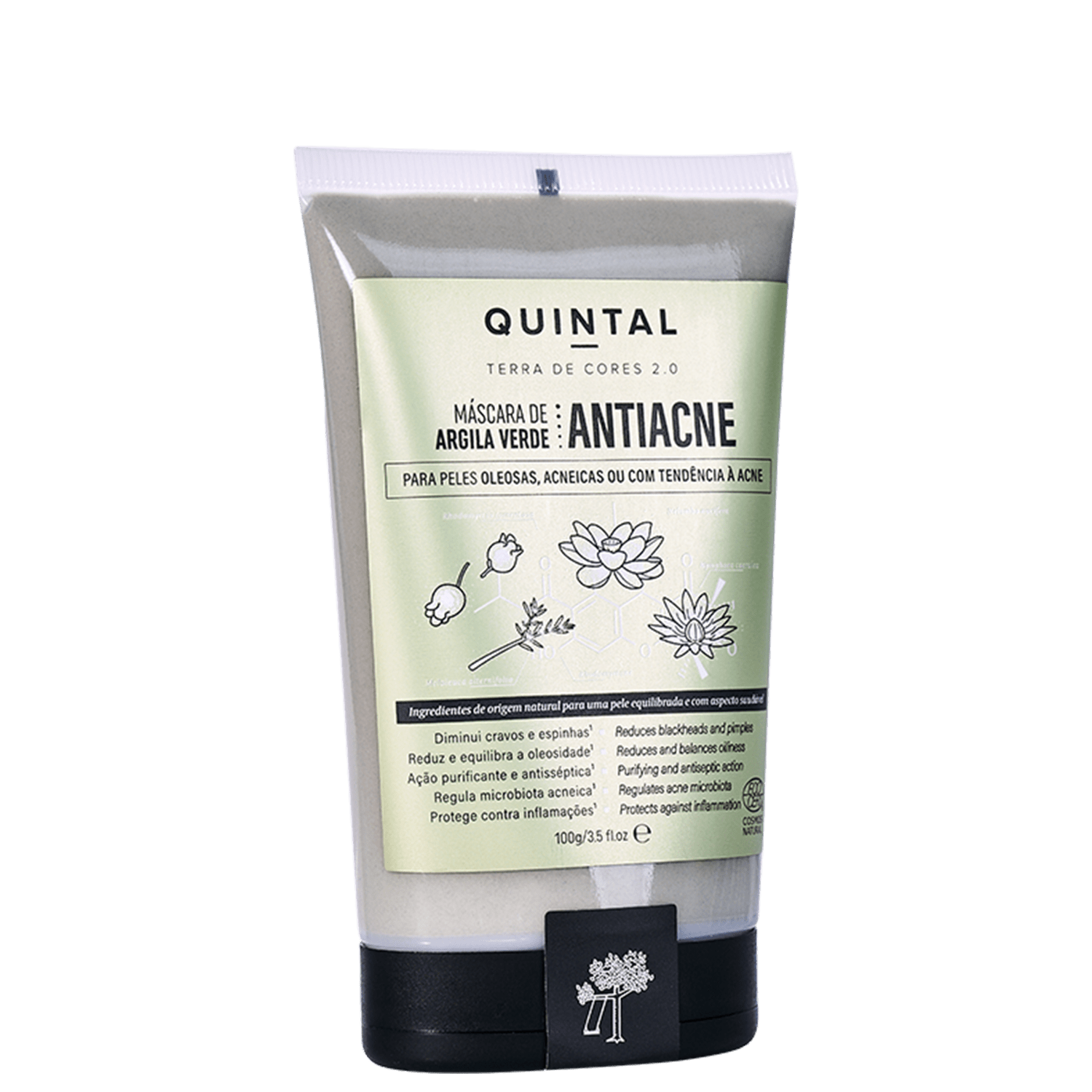 Máscara de Argila Verde Quintal Terra de Cores 2,0 Antiacne 100g