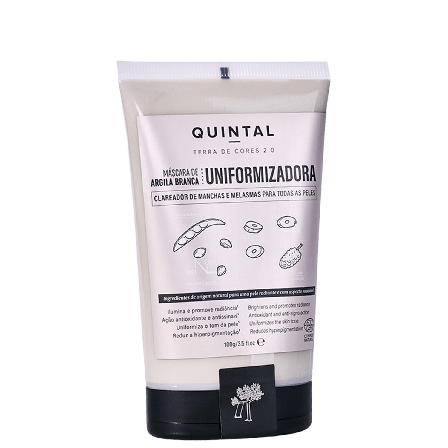 Máscara de Argila Branca Quintal Terra de Cores 2,0 Uniformizadora 100g