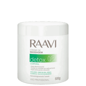 Creme Massagem Corporal Raavi Detox 500g Creme Massagem Corporal Raavi Detox 500g