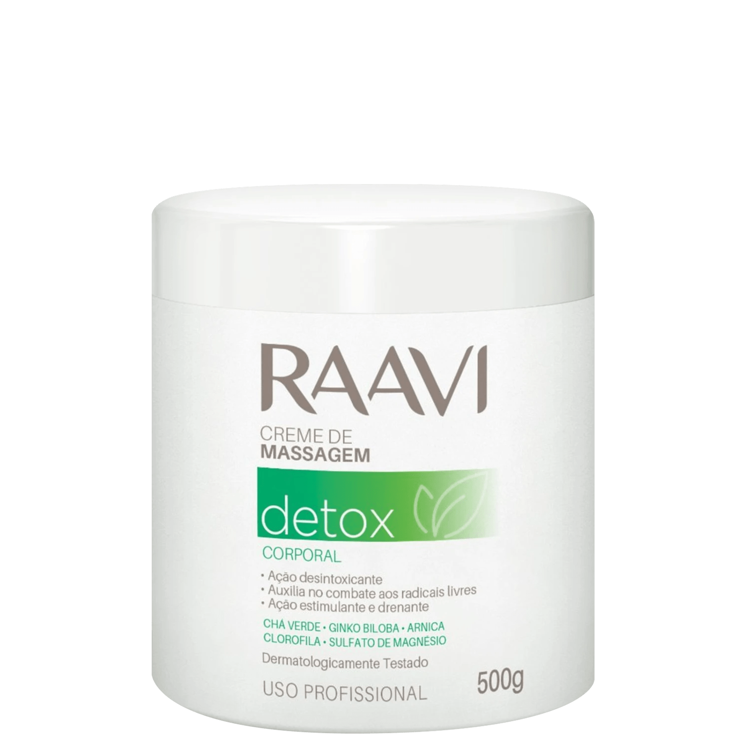 Creme Massagem Corporal Raavi Detox 500g