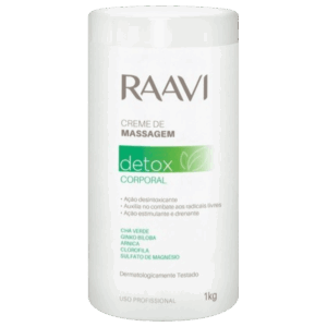 Creme Massagem Corporal Raavi Detox 1Kg Creme Massagem Corporal Raavi Detox 1Kg