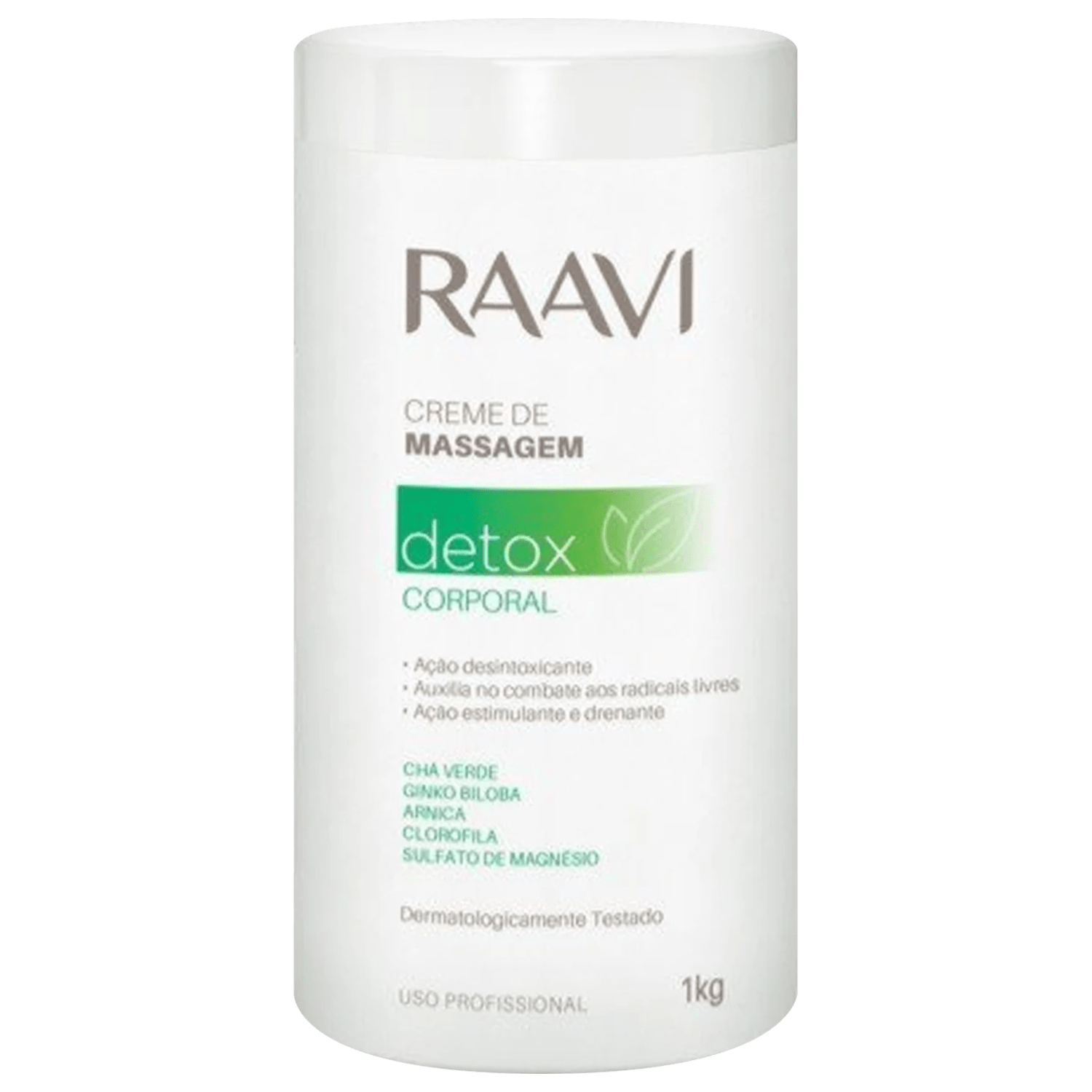 Creme Massagem Corporal Raavi Detox 1Kg