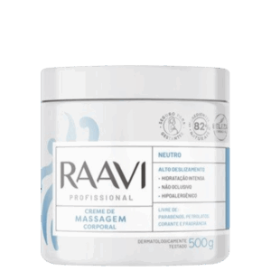 Creme Massagem Corporal Raavi Neutro 500g Creme Massagem Corporal Raavi Neutro 500g