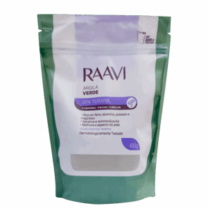 Argila Verde Raavi SPA Terapia Corporal Facial Capilar 400g Argila Verde Raavi SPA Terapia Corporal Facial Capilar 400g