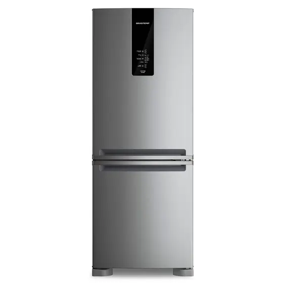 Refrigerador Inverse Brastemp 447L Frost Free A+++ com Smart Flow e Fresh Box Inox BRE57FK