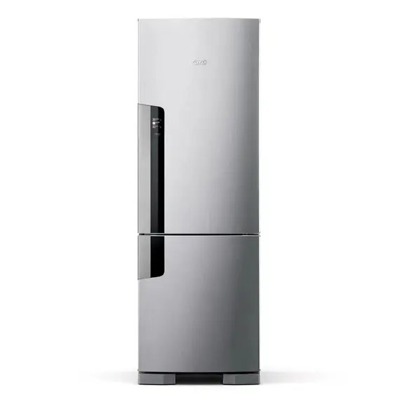 Refrigerador Inverse Consul 397L Frost Free Duplex com Freezer Embaixo Evox Inox 127 Volts CRE44BK