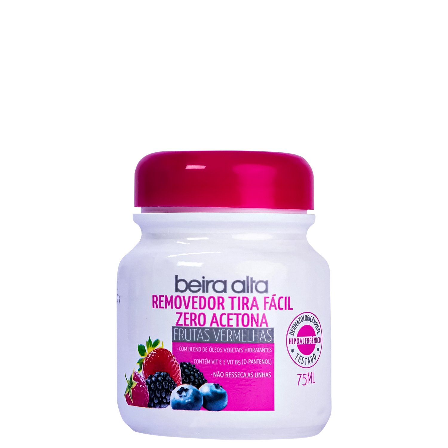 Removedor de Esmaltes Beira Alta Tira Fácil Frutas Vermelhas 75ml