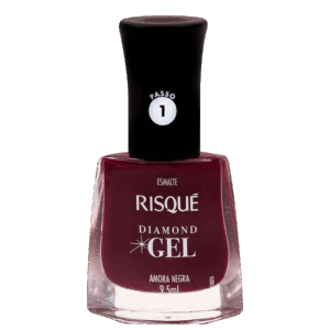 Esmalte Cremoso Risqué Diamond Gel Amora Negra 9,5ml