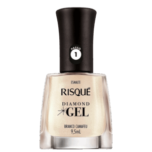 Esmalte Metálico Risqué Diamond Gel Branco Camafeu 9,5ml Esmalte Metálico Risqué Diamond Gel Branco Camafeu 9,5ml