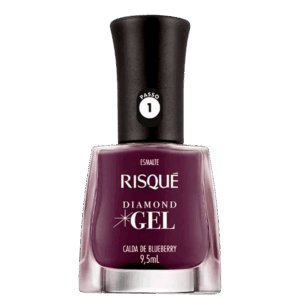 Esmalte Cremoso Risqué Diamond Gel Calda de Blueberry 9,5ml