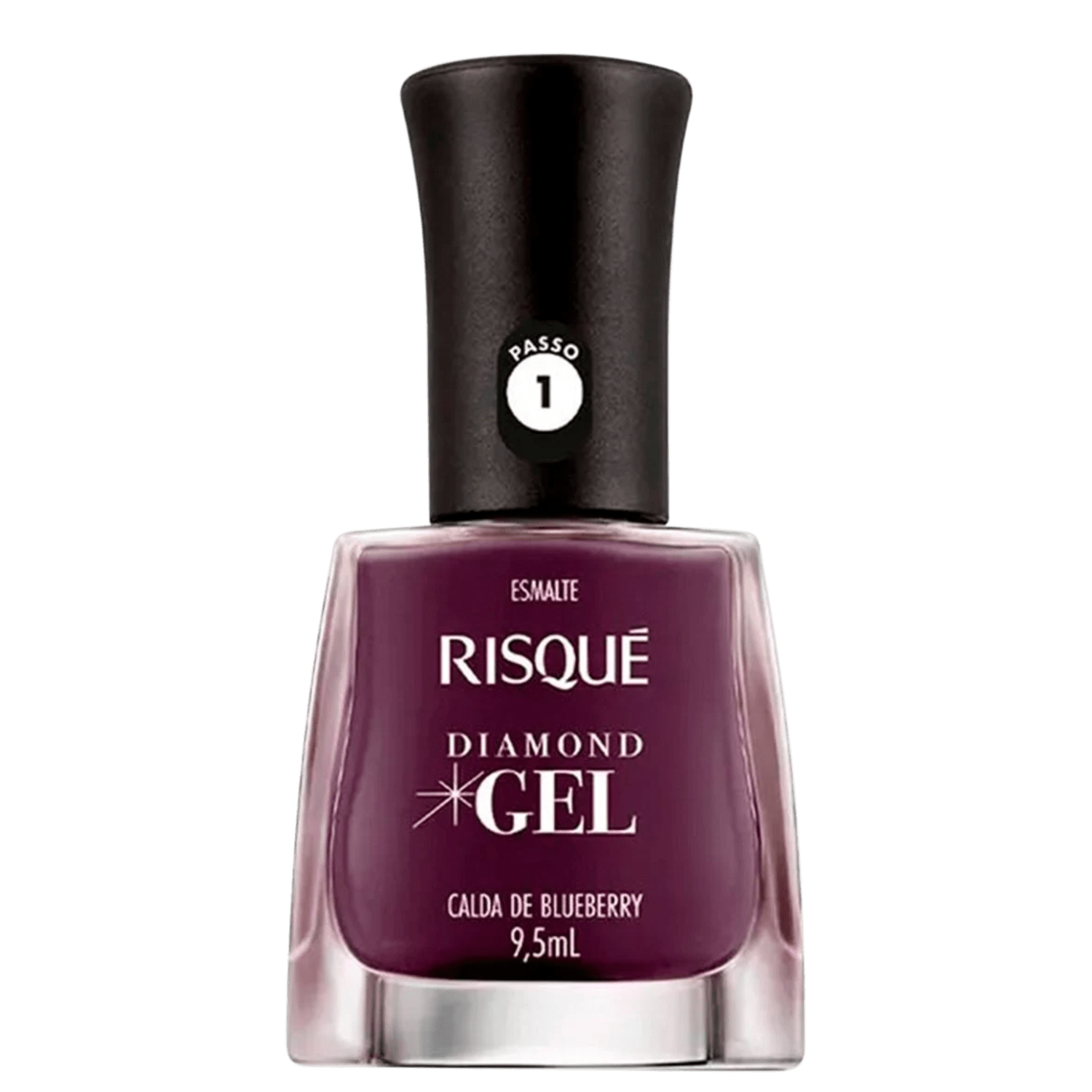 Esmalte Cremoso Risqué Diamond Gel Calda de Blueberry 9,5ml