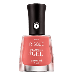 Esmalte Cremoso Risqué Diamond Gel Espumante Rose 9,5ml