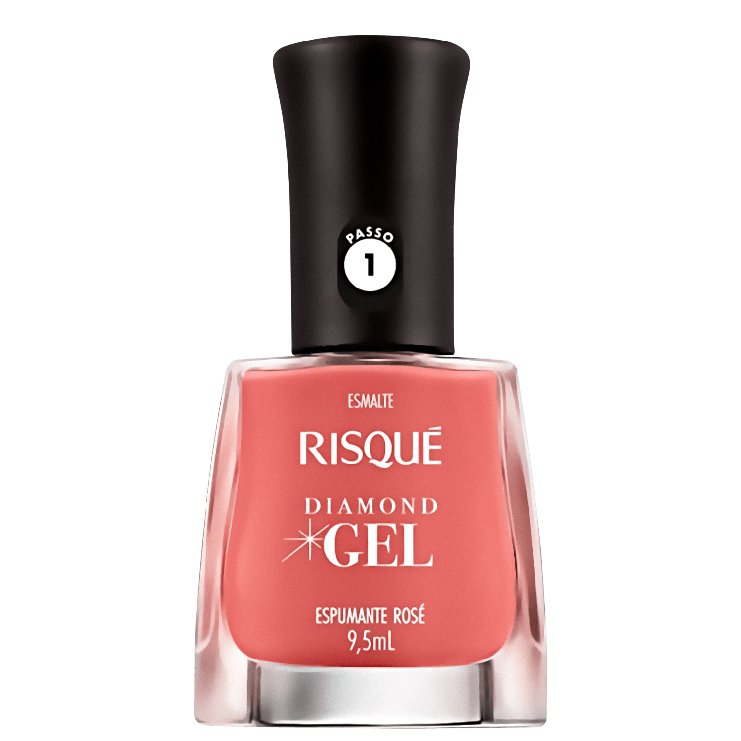 Esmalte Cremoso Risqué Diamond Gel Espumante Rose 9,5ml