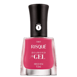 Esmalte Cremoso Risqué Diamond Gel Hibisco Rosa 9,5ml