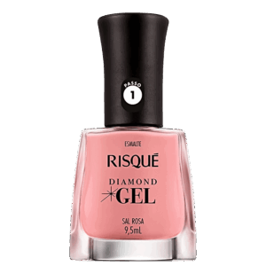 Esmalte Cremoso Risqué Diamond Gel Sal Rosa 9,5ml