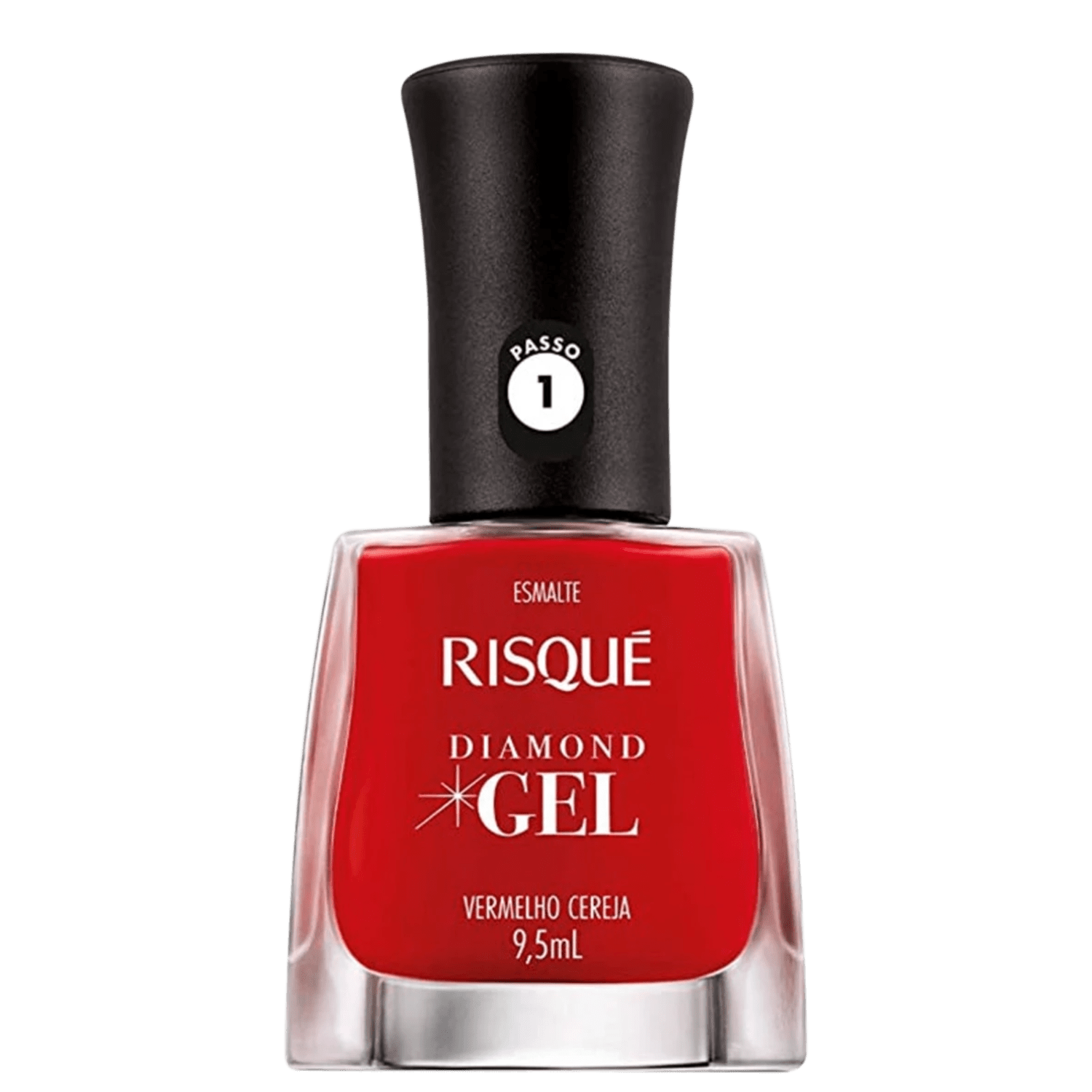 Esmalte Cremoso Risqué Diamond Gel Vermelho Cereja 9,5ml
