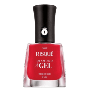 Esmalte Cremoso Risqué Diamond Gel Vermelho Rubi 9,5ml