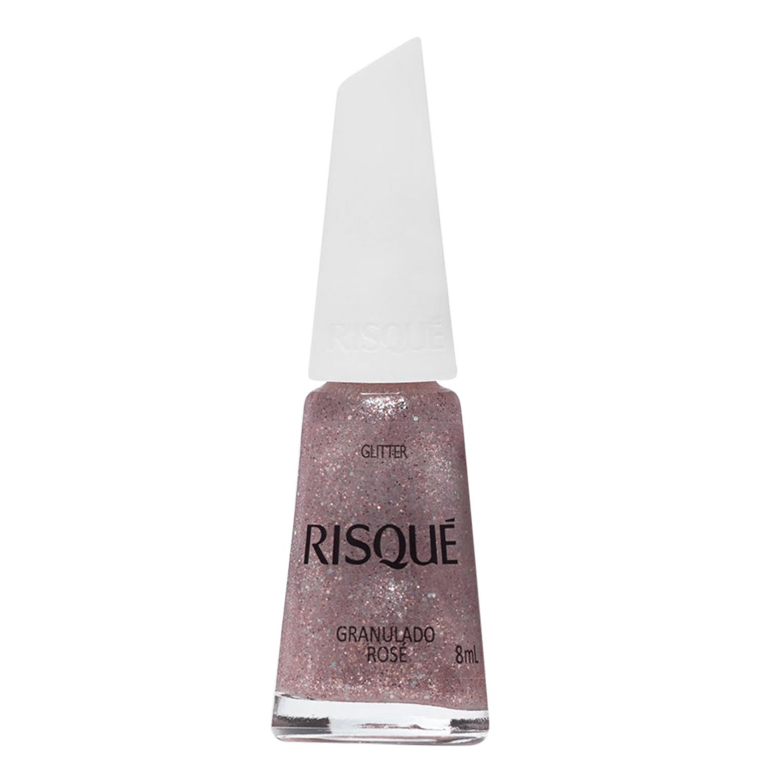 Esmalte Glitter Risqué Granulado Rosé 8ml