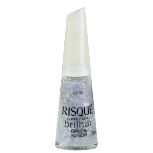 Esmalte Glitter Risqué Livre Para Brilhar Capricha no Glow 8ml
