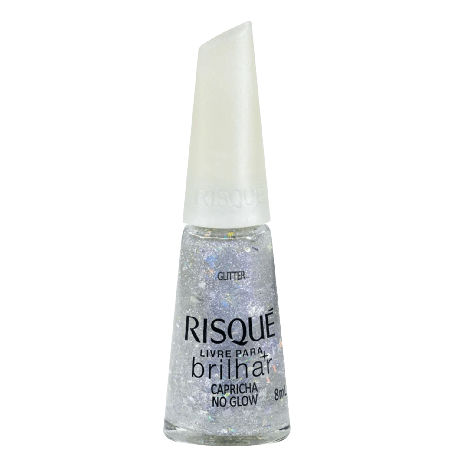 Esmalte Glitter Risqué Livre Para Brilhar Capricha no Glow 8ml