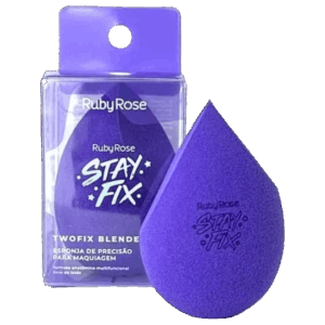 Esponja Ruby Rose Stay Fix Twofix Blender para Maquiagem