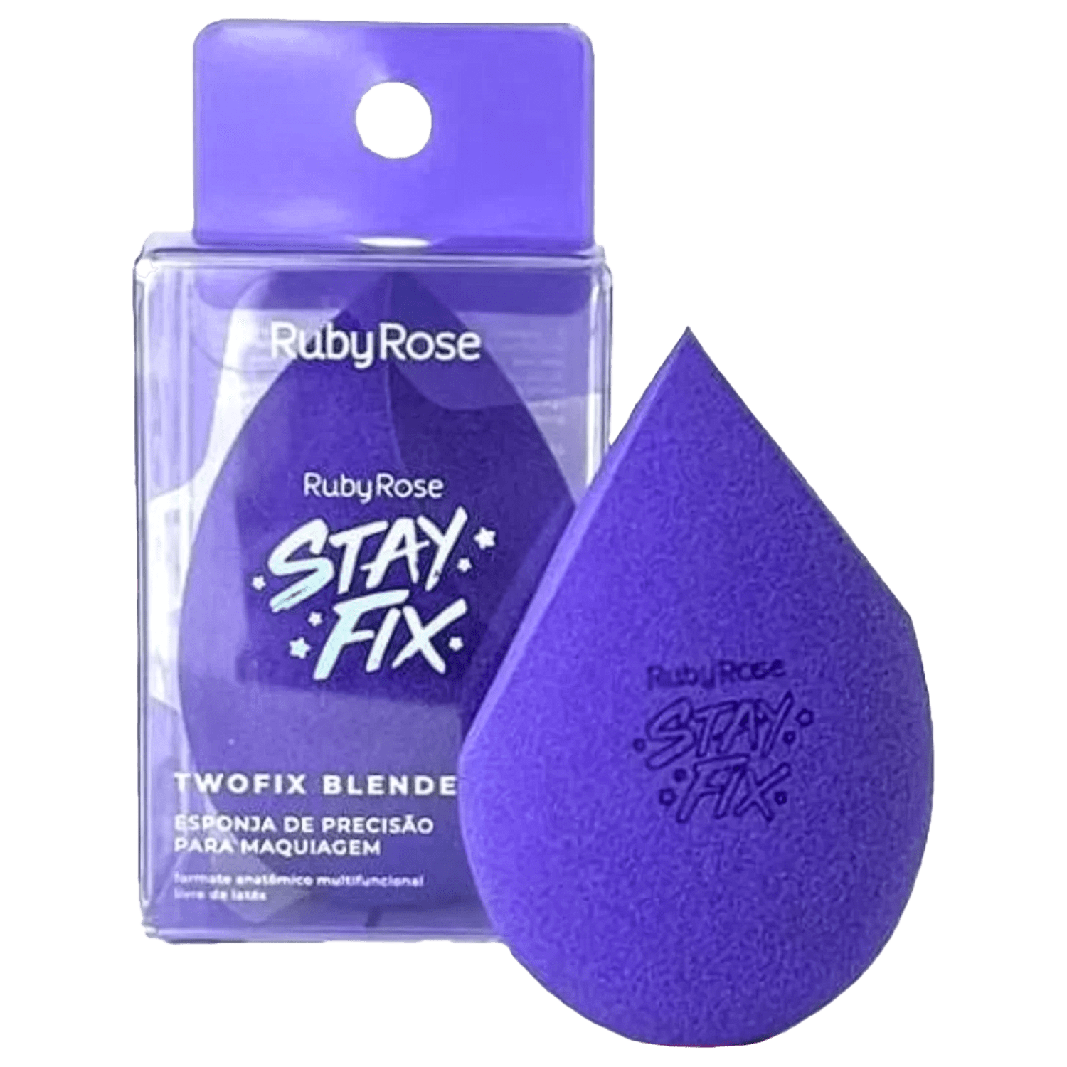 Esponja Ruby Rose Stay Fix Twofix Blender para Maquiagem