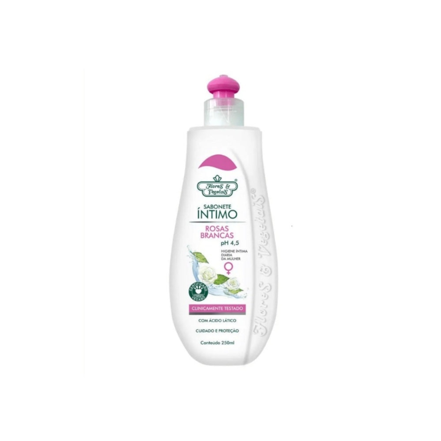 Sabonete Íntimo Flores e Vegetais Rosas Brancas 250ml